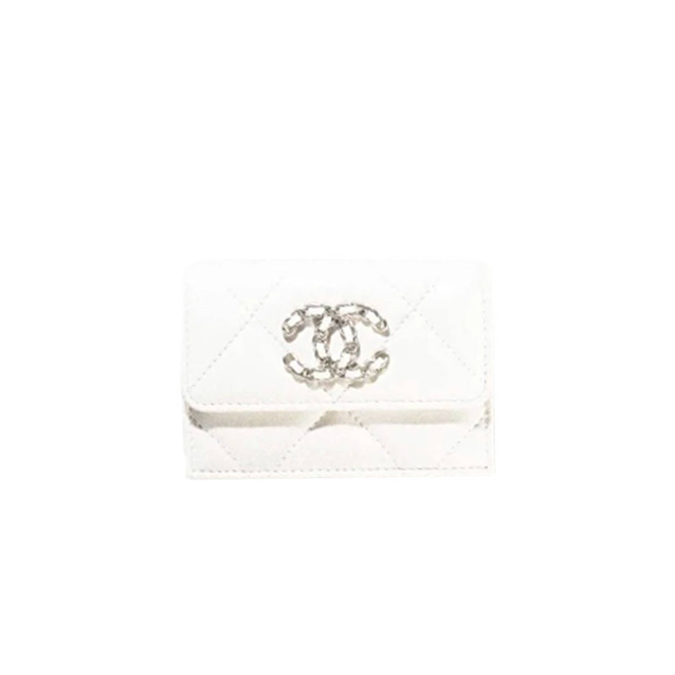 CHANEL 19 SMALL FLAP WALLET  AP1789 B07327 10601 (12*7.5*2.5cm)